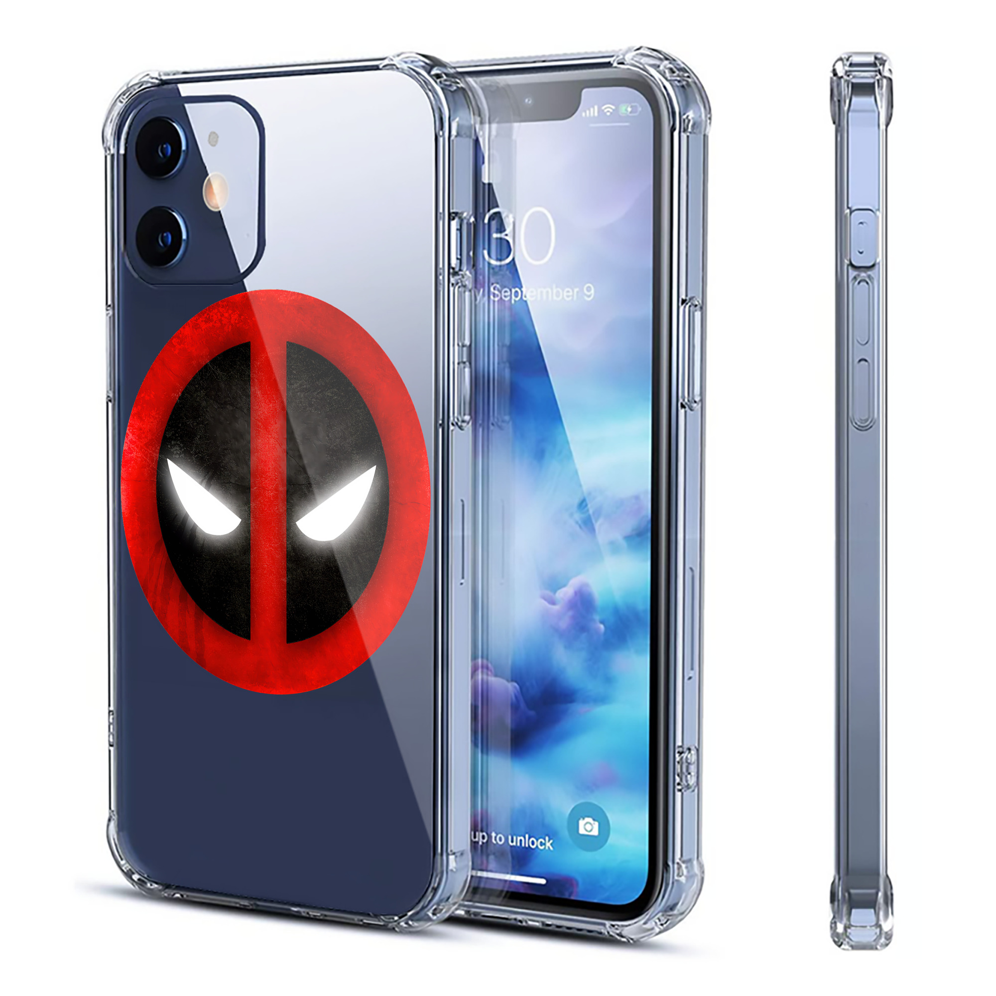 （画像用） Deadpool デッドプール 【iPhone 12シリーズ対応】透明スマホケース（クリアソフトケース）